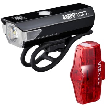 AMPP 100 Front and Viz 100 Rear Bike Light Set 100 Lumens