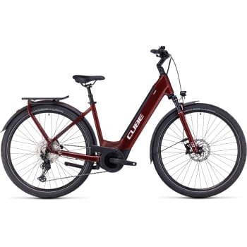 Touring Hybrid EXC 625 Electric Bike in Red & White