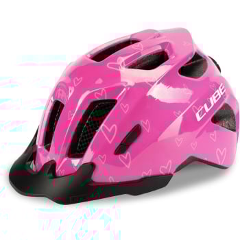 Fink Kids / Youth Helmet In Flash White Or Pink With Hearts