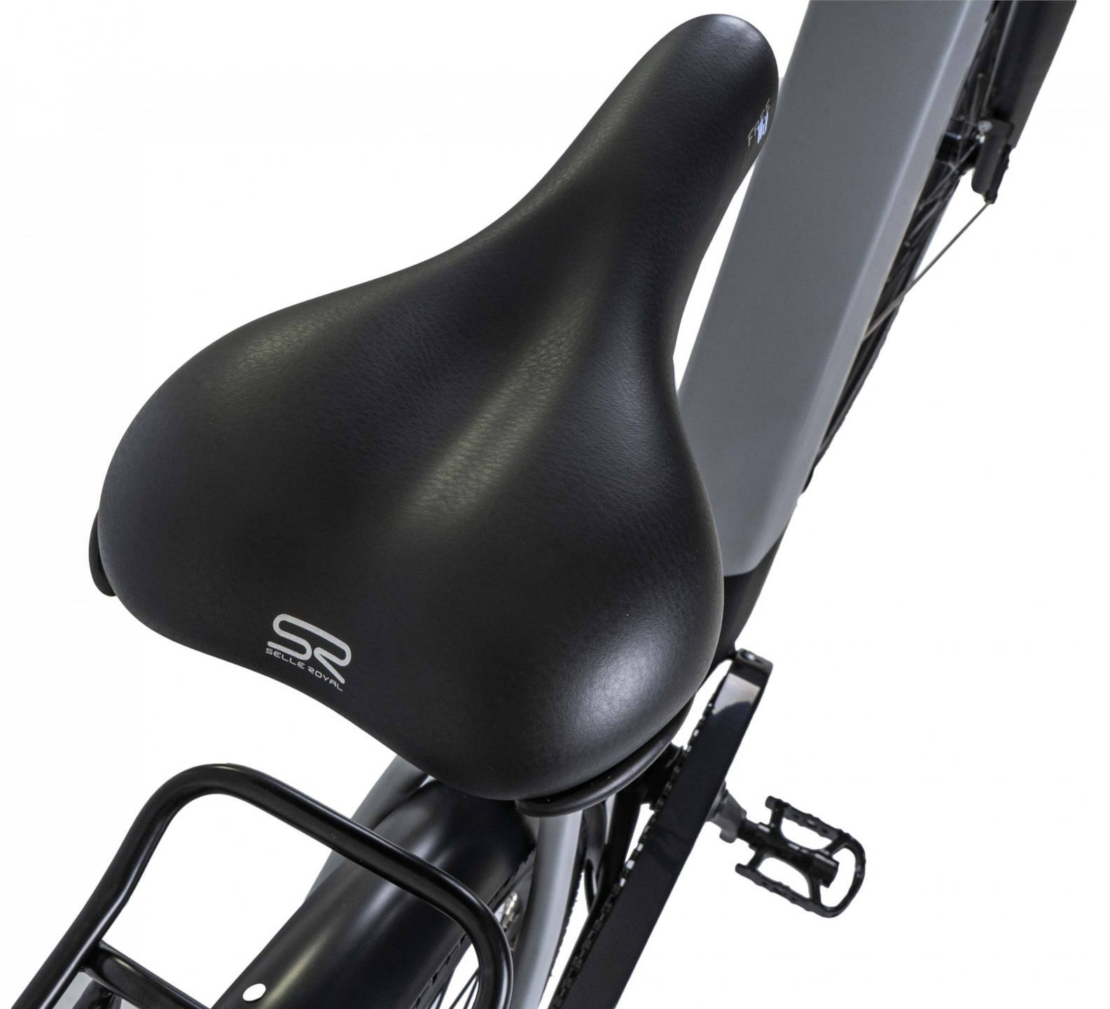 Dawes Spire 2.0 Low Step Electric Bike With Hub Motor In Matt Grey Black Saddle