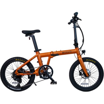2026 E20.9 X-Country Folder 9 Speed Electric Folding Bike With Chunky Off-Road Tyres In Bronze