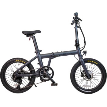 2026 E20.9 X-Country Folder 9 Speed Electric Folding Bike With Chunky Off-Road Tyres In Slate Grey