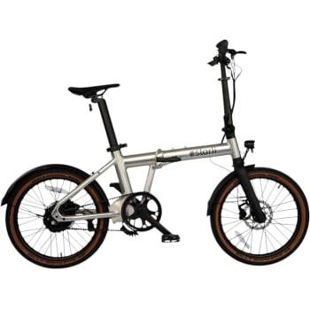 e20.X Easy Folder 2 Speed Automatic Electric Folding Bike With Belt Drive In UFO Polished Aluminium