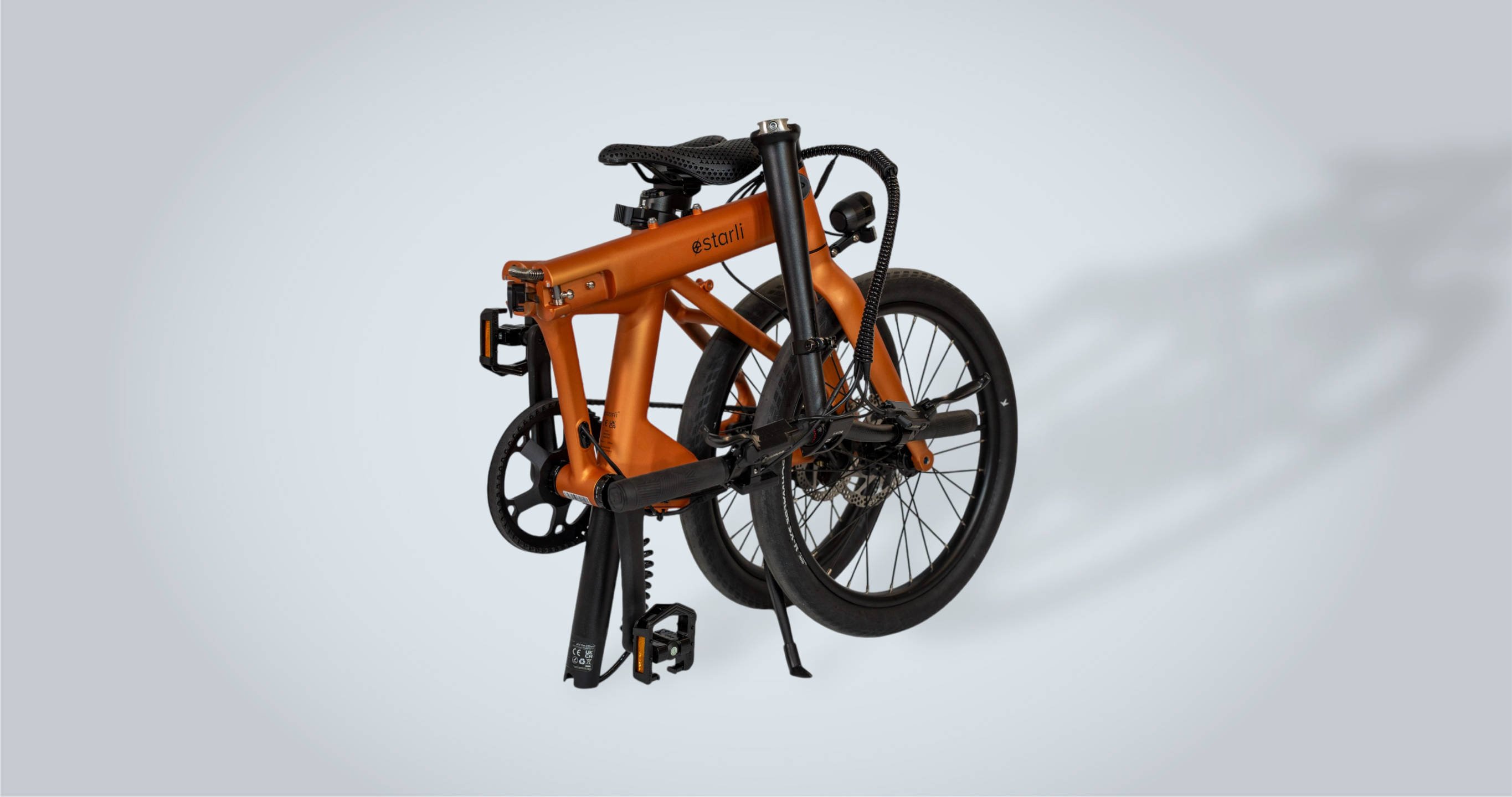 Estarli E20.X 2 Speed Automatic Electric Folding Bike With Belt Drive In Bronze