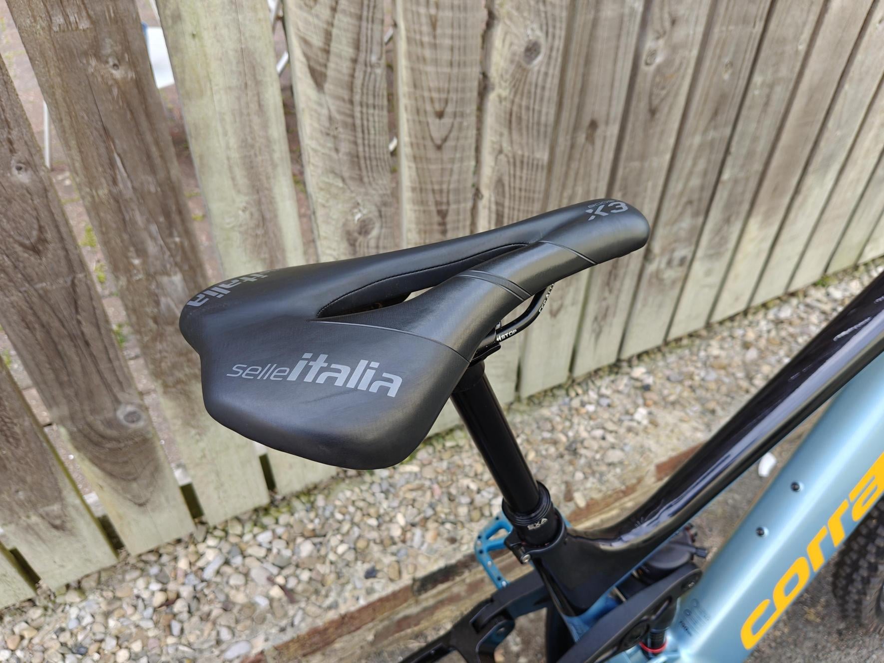 Ex-Demo Corratec E-Power RS 160 Pro Team Electric Full Suspension Mountain Bike In Pearlized Black & Blue