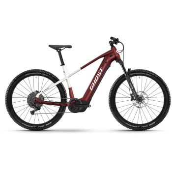 2026 E-Teru Advanced Electric Hardtail Mountain Bike In Carbon Red & Chilly White Glossy
