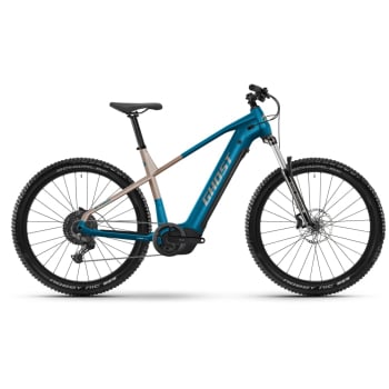 2026 E-Teru Universal Electric Hardtail Mountain Bike In Glossy Atlantic Blue & Coffee Ice Rose Glossy