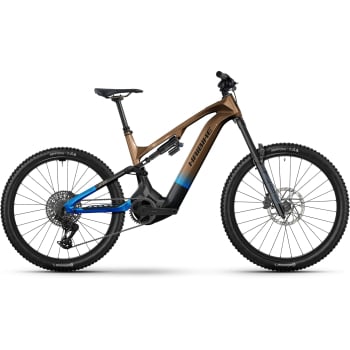 2026 Hybe CF9 Electric Full Suspension Mountain Bike In Glossy Bronze & Azure Black Glossy