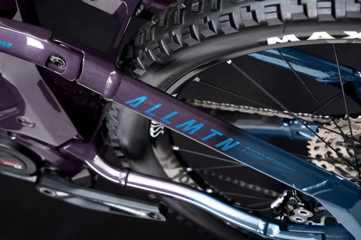 Haibike Allmtn CF 11 750Wh Electric Mountain Bike in Purple Chainstays