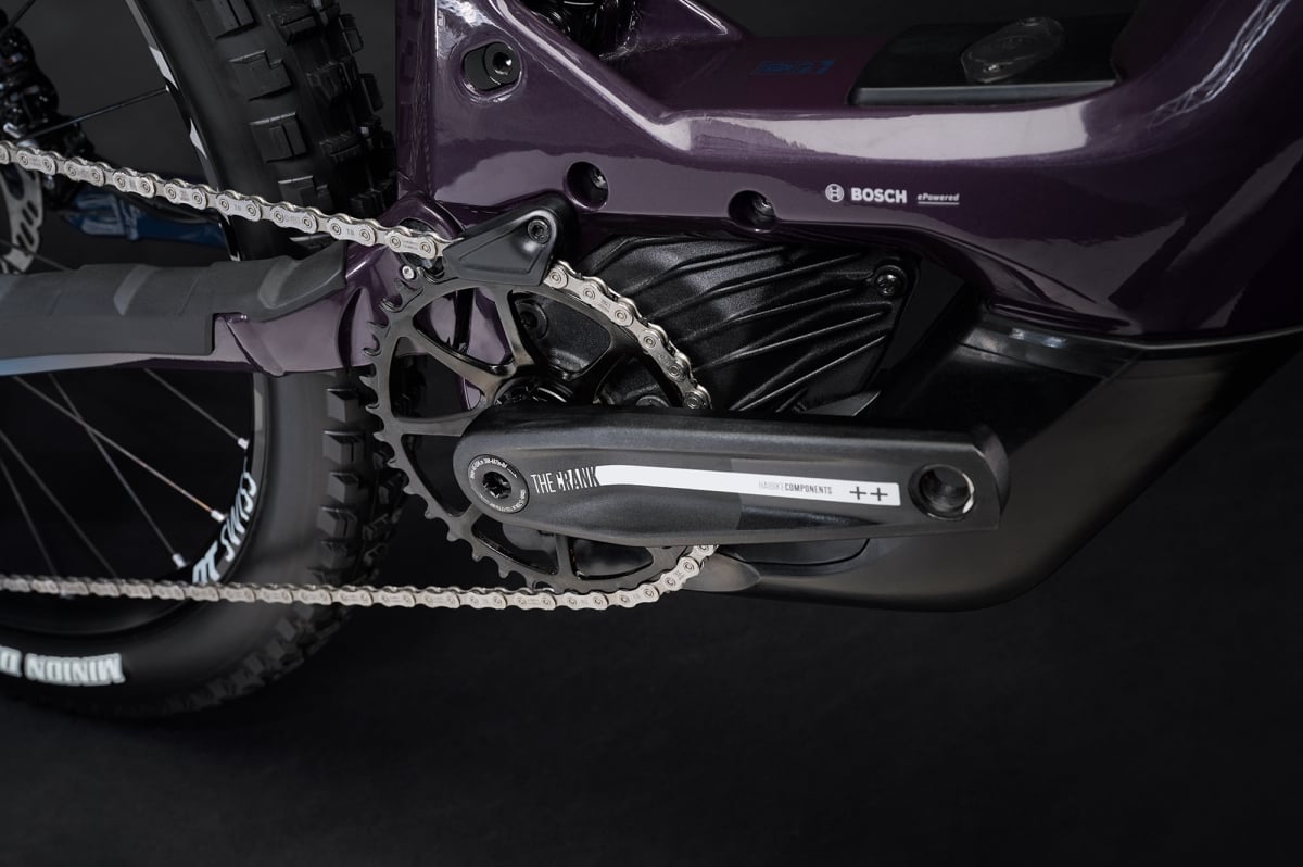 Haibike Allmtn CF 11 750Wh Electric Mountain Bike in Purple Motor