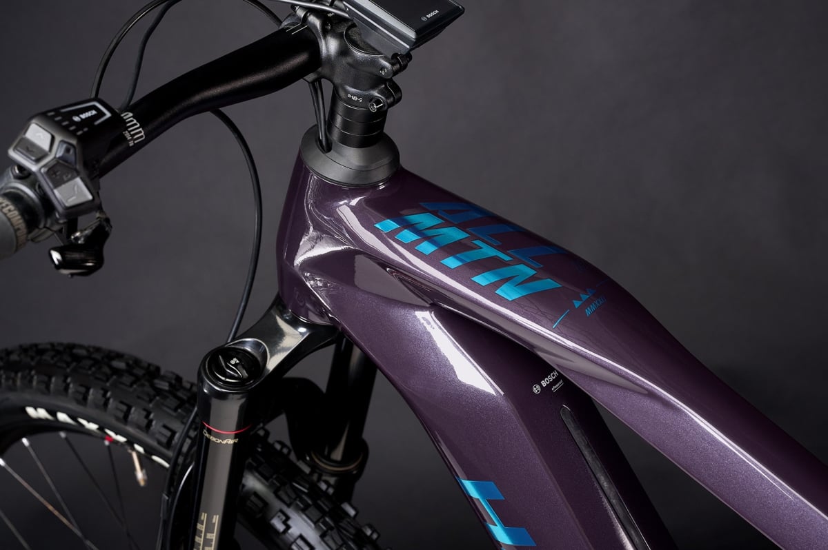 Haibike Allmtn CF 11 750Wh Electric Mountain Bike in Purple Stem