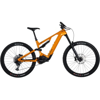 Range VLT C2 Electric Full Suspension Mountain Bike in Orange & Black