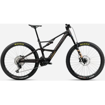 Rise LT M20 630Wh Electric Full Suspension Mountain Bike In Cosmic Carbon View & Golden Sand Gloss