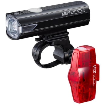 AMPP 400S Front And VIZ 100 Rear Bike Light Set USB-C 400 & 100 Lumens