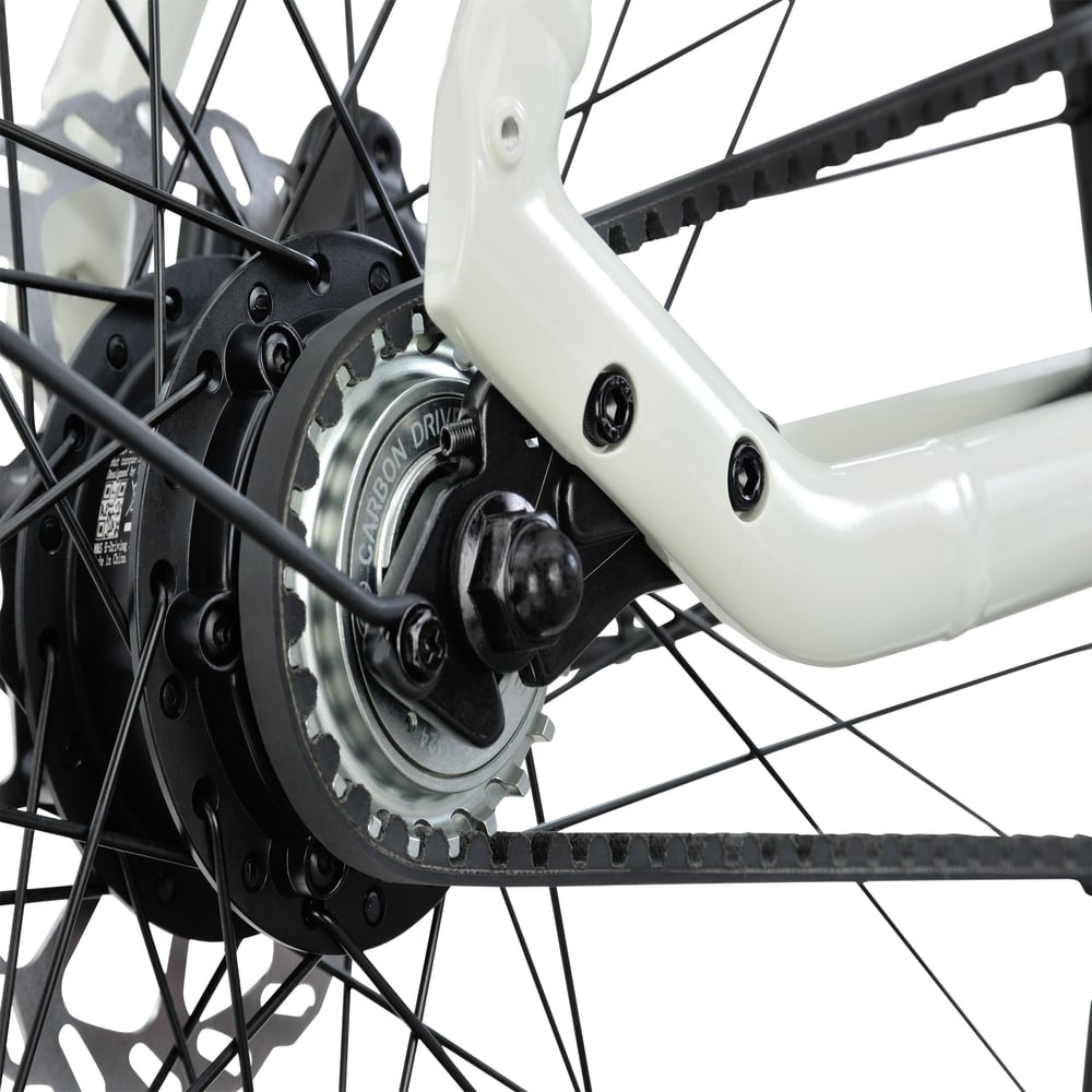 2026 Raleigh One Electric Bike With Belt Drive In White Gloss White Gloss