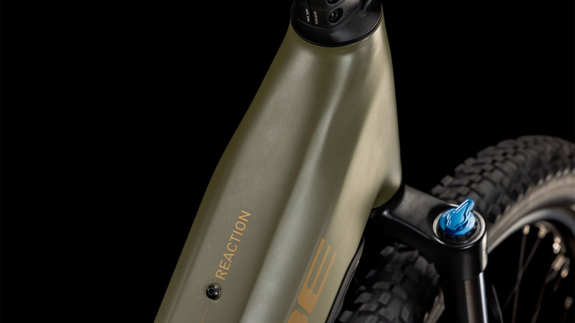2025 Cube Reaction Hybrid Pro Easy Entry Electric Hardtail Mountain Bike In Dusty Olive & Gold