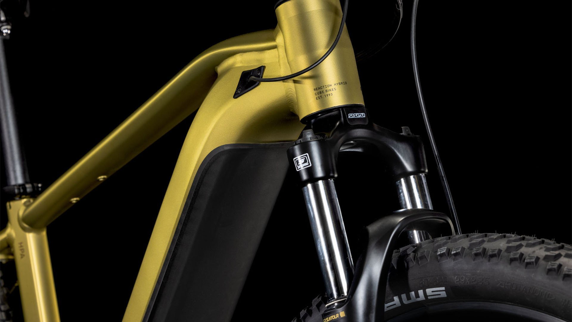 2025 Cube Reaction Hybrid Performance 625 Electric Hardtail Mountain Bike In Golden Lime & Black