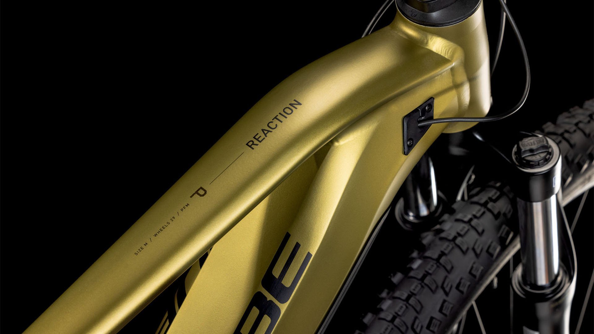 2025 Cube Reaction Hybrid Performance 625 Electric Hardtail Mountain Bike In Golden Lime & Black