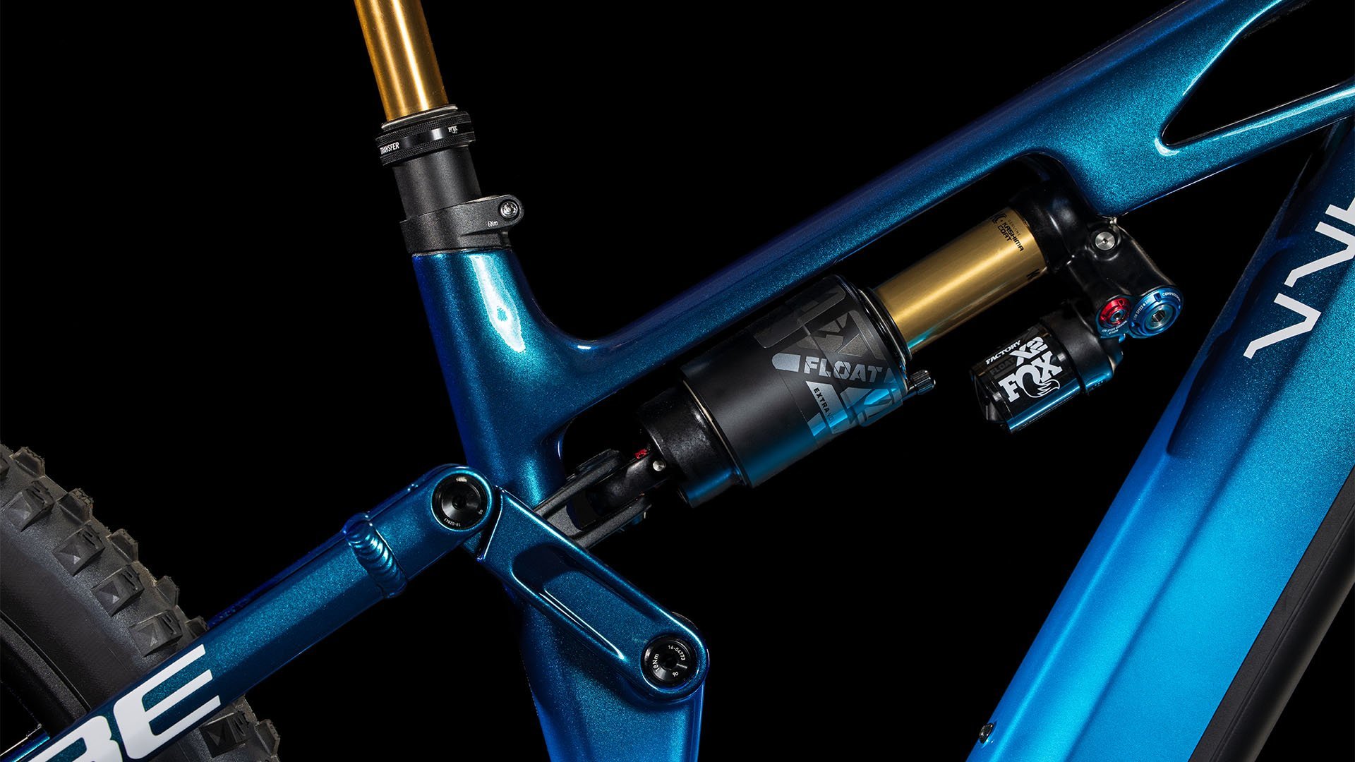 2025 Stereo Hybrid ONE77 HPC AT Electric Full Suspension Mountain Bike In Actionteam Blue