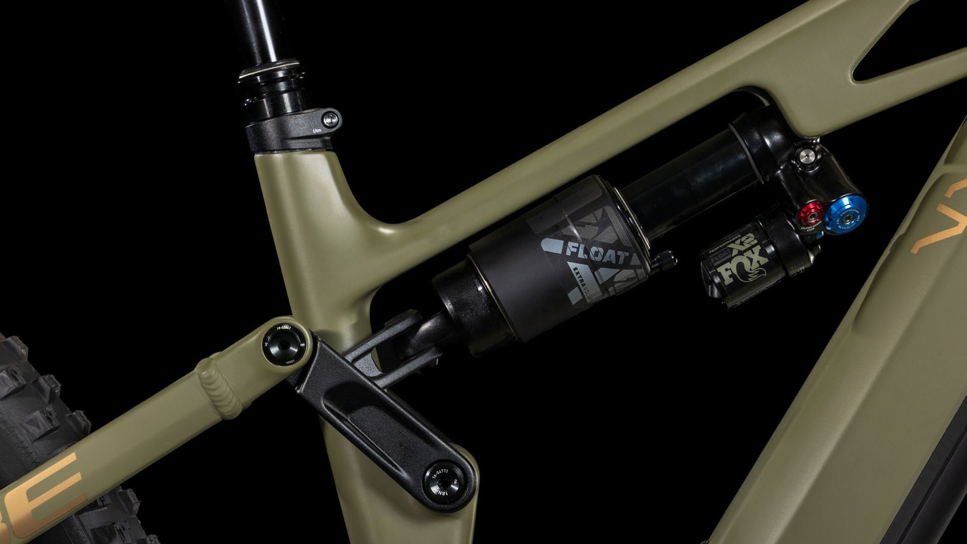 2025 Stereo Hybrid ONE77 HPC TM Electric Full Suspension Mountain Bike In Dusty Olive & Gold