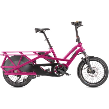 GSD S10 LR 400Wh Performance CX Electric Cargo Bike In Gloss Dragon Fruit