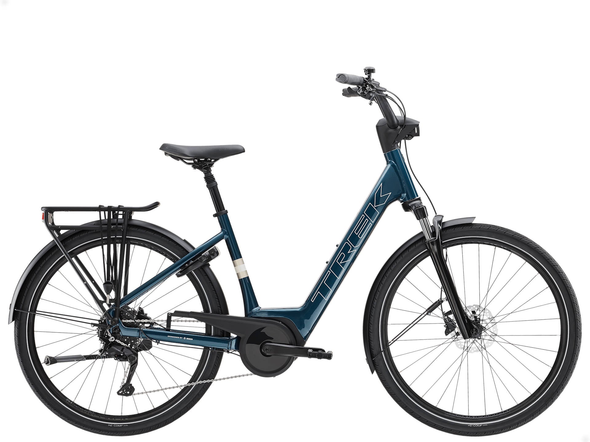 2026 Trek Verve+ Lowstep Gen Electric Bike In Dark Aquatic