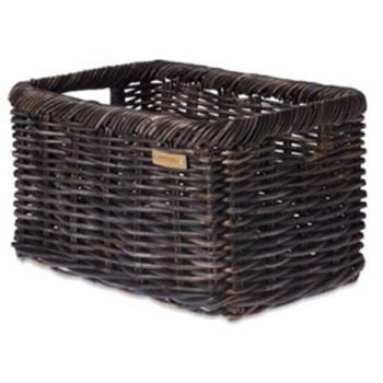 Noir Rattan Basket Large 31 Litres In Black