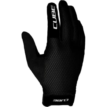Gravity Long Finger Gloves In Black