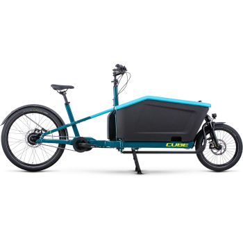 Cargo Hybrid 500 Electric Bike in Blue and Lime