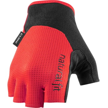 Short Finger Natural Fit Gloves in Red