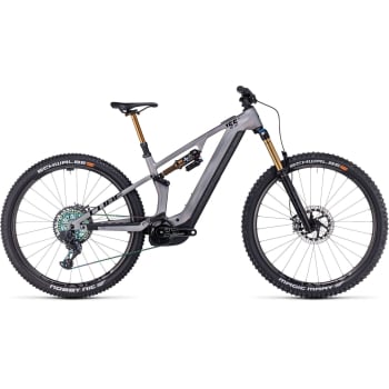 2024 Stereo Hybrid One55 C:68X SLT 750 Electric Full Suspension Mountain Bike in Prizm Silver