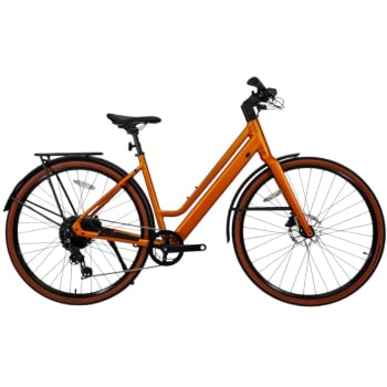 2025 E28.9 Step Through Electric Bike In Bronze / Frosted Tangerine Pro Or Standard