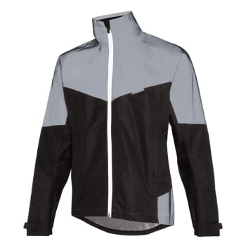 Stellar Reflective Men\'s Waterproof Jacket In Black & Silver