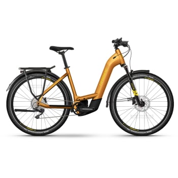 2024 Trekking 8 Low 750Wh Electric Bike In Metal Lava & Yellow Gloss